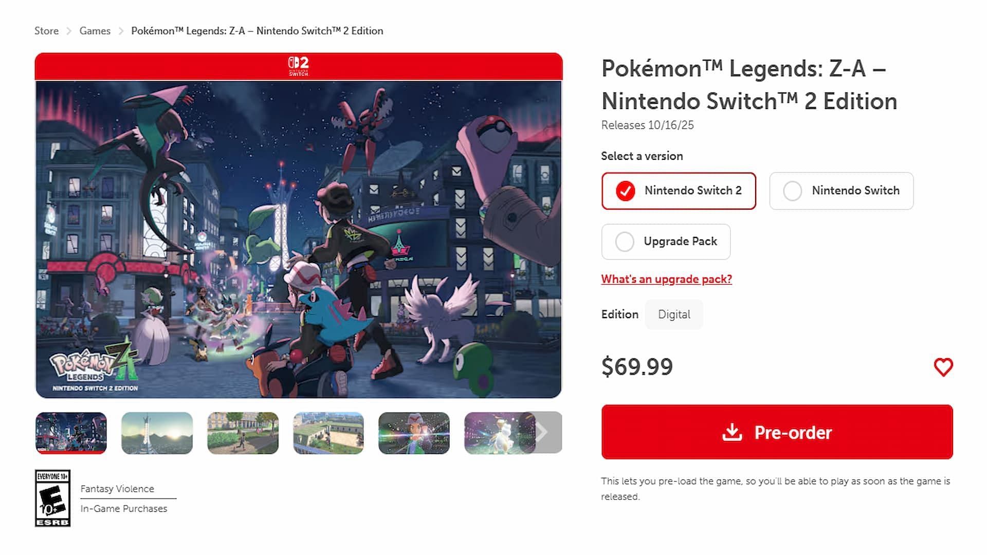 All available Pokemon Legends Z-A versions (Image via The Pokemon Company, Nintendo)